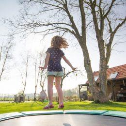girl on the trampoline